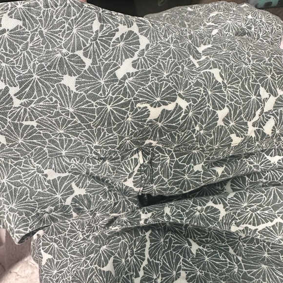 Theory Mens Shirt Size XL Geometric Floral Print Button Up Short Sleeve Pocket - Picture 9 of 11